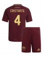 AS Roma Bryan Cristante #4 Heimtrikotsatz für Kinder 2024-25 Kurzarm (+ Kurze Hosen)